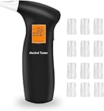 【Leicht und Tragbar】Dieser Alkoholtester wird mit 12 Mundstücken zum Auswechseln geliefert, Sie können gereinigt und recycelt werden. kann jederzeit und überall in Ihrer Tasche. Es eignet sich sehr gut für Hochzeiten, Partys, Feiern und andere gesellschaftliche Veranstaltungen.