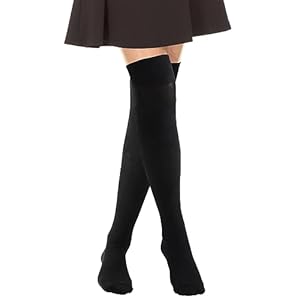 DIVINA VITAE Zwarte Kniekousen voor Vrouwen Over De Knie Sokken Katoen Lange Tube Kousen Extra Lange Dij Hoge Sokken Vrouwen Compressie Sokken Winter Beenwarmer Hoge Sokken Casual voor Dagelijks