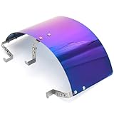 PTNHZ Universal Stainless Steel Air Intake Filter Cover Heat Shield Fits for 2.5-3.5' Cone or Cylinder Filter Neo Chrome