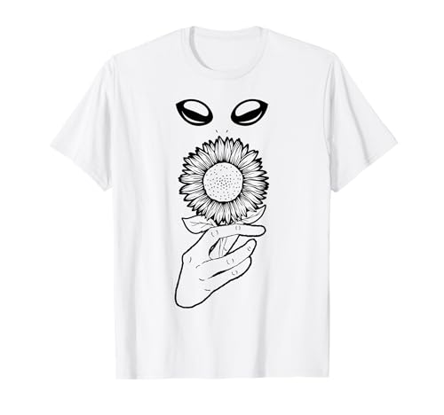 Cryptidcore Estetica Cryptid Girasole Alien Grunge Maglietta