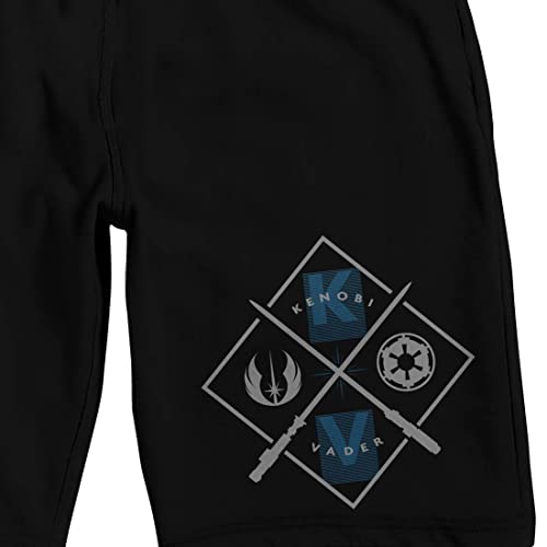 Star Wars Obi-Wan Kenobi Vader Kenobi Men's Black Sleep Pajama Shorts2