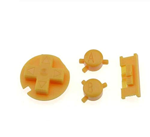 Image of Plastic Power ON Off Buttons Keypads Replacement for Gameboy Color GBC Button A B Control Button D Pads (Yellow)
