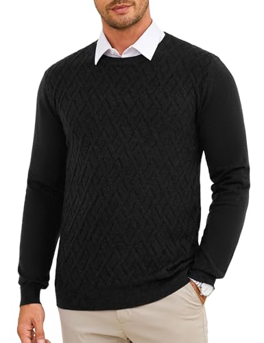 Gyabnw Sudadera Hombre Casual de Punto con Diseño Moderno Suéter de Manga Larga Ligero
