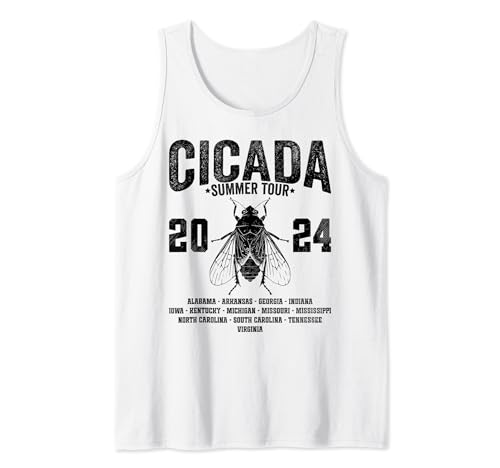 Cicada Summer Tour 2024 Unisex Double Emergence Bug Funny Tank Top