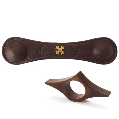 Book Weight Holder Wooden Thumb Book Page Open Weighted Bookmark Corner Reading Accessories Office Desk Decor Executive Gift for Writer Reader (Page Holder+Thumb Page Holder-Coffee)