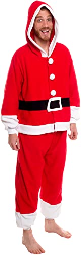 Christmas Adult Onesie - Santa, Snowman, Elf Costume - Holiday One Piece Cosplay Suit for Adults, Women and Men Stocking Gift