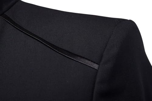 Men's Casual Blazer Fall Single Breasted Sport Coat Solid Color Stand Collar Suit Jacket3