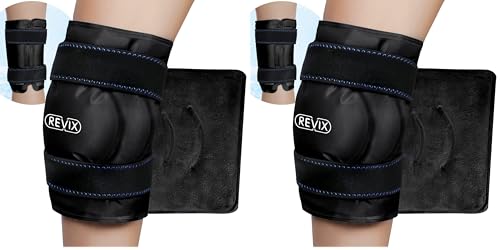 Image of REVIX XL Ice Pack for Knee Replacement Recovery, Ice Wrap with Cold Compression for Discomfort and Fatigue, Gel Cold Pack Wrap Around Entire Knee, Promoting Flexibility and Mobility (Pack of 2)