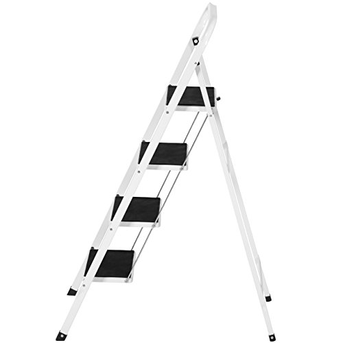 Best Choice Products Portable Folding 4-Step Ladder w/Hand Rail, 300lb Capacity