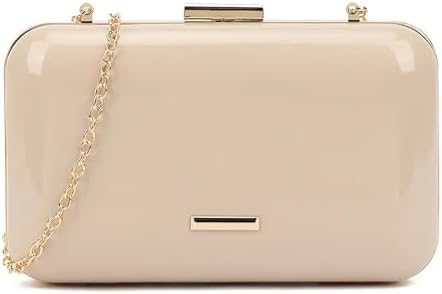 Estuche rígido de charol liso con bordes redondeados para novia, ...