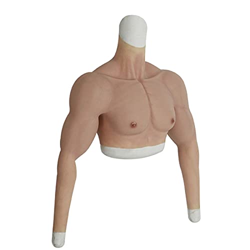 XBSXP Brazo de Pecho Masculino de músculo de Silicona – Traje de Pecho Falso de simulación Realista para Accesorios Hollaween Cosplay Maquillaje Masquerade, 4