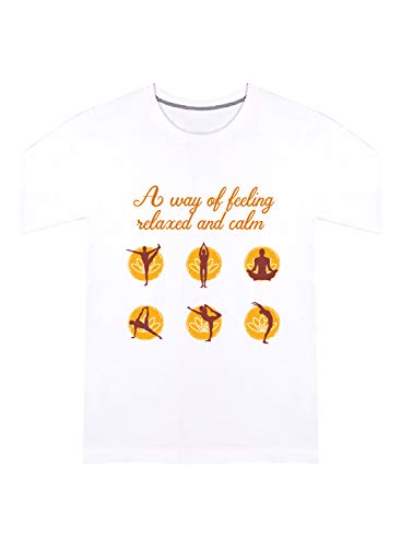 Image of CreativiT Graphic Printed T-Shirt for Unisex Yoga Tshirt | Casual Half Sleeve Round Neck T-Shirt | 100% Cotton | D00585-28