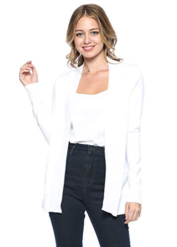 Image of Urban Look Womens Basic Long Sleeve Open Front Comfy Sweater Cardigan
