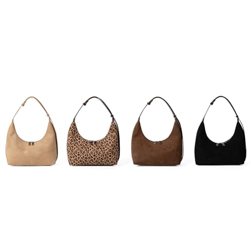 Sac en daim rétro avec coutures premium et poignée chic - 3