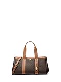 Michael Kors Romee Small Satchel, Gold-Tone Hardware/MK Signature Coated Twill/Brown/Acorn