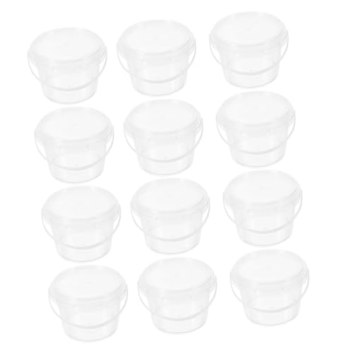 Cabilock 12 piezas Cubos Transparentes para Snacks con Tapa Cubos de Almacenamiento Reutilizables Portátiles de Resistentes y Prácticos para Alimentos y Pequeños Objetos