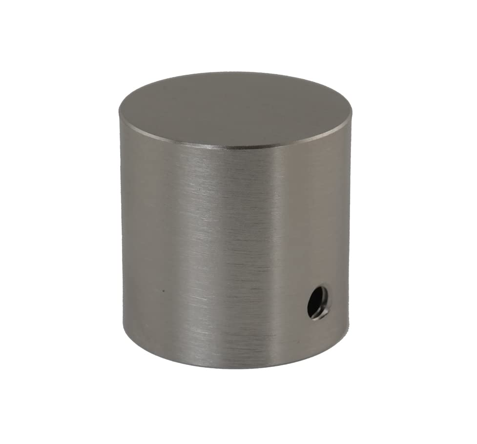 Gepotex Tappo terminale in nichel opaco/nichelato per corrimano da 28 – 30 mm, fune per scale – fune di intercettazione