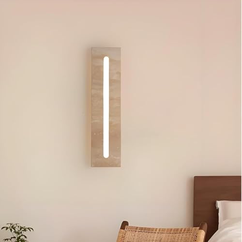LXCLCYM Modern Square LED Wall Lamp 22W Natural Yellow Travertine