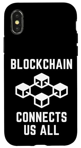 Blockchain Connects Us All P2P Transactions BTC Crypto Coins �X�}�z�P�[�X iPhone X/XS �p