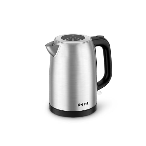Tefal Edelstahl-Wasserkocher, 1,7 l, 2200 Watt für schnelles Kochen, automatische Abschaltung, sichtbares Wasserstandfenster, One-Touch Deckelöffnung, abnehmbarer Anti-Kalk-Filter, KI1R0DE0 1
