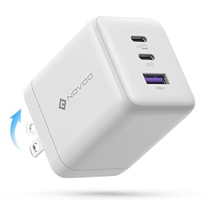 【再掲】 NOVOO 合計100W、3ポートUSB急速充電器 3,199円送料無料！【USB-C & USB-A】