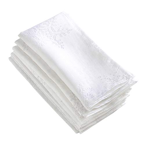 Fennco Styles Burnout Snowflake Design Napkin - Set of 4