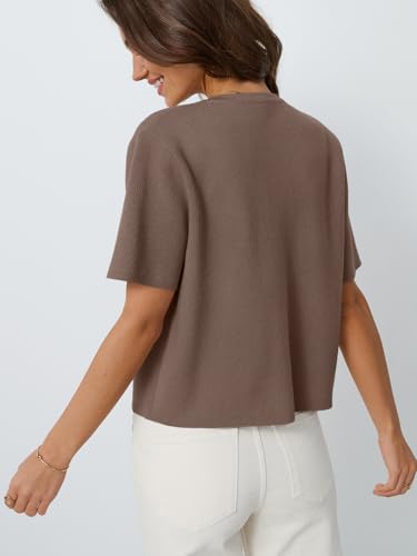 Image of LILLUSORY Short Sleeve Cardigan Sweaters for Women | Cropped Button Up, Summer 2026 Outfits, Y2K Fashion, Lightweight Knit, Versatile layering for work, casual & going out