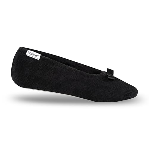 Image of isotoner Women's Diamond Microterry Ballerina Slippers