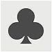 Card Suit Clubs Wall Cookie DIY Craft Reusable Stencil - 7.0 Inch