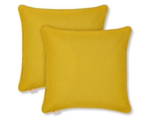 Austin Horn Classics Sunbrella Daffodil Corded-Edge 20-inch Indoor/Outdoor Pillow Cover (Set of 2) Sunbrella Acrylic Fabric - Insert Not Included