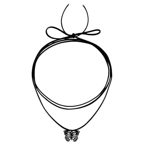Collier noir pendant réglable pour femme bijou élégant