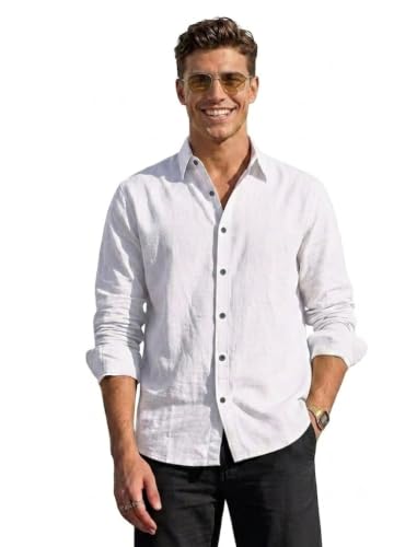 Image of NexaFlair Man's Casual | Formal | Linen| Cotton | Regular Wear Collared | Fit Shirt for Men