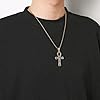 HZMAN Stainless Steel Large Ankh Cross Pendant Ancient Egyptian Hieroglyphic Symbol 22+2 Inch Chain, Metal, not #1
