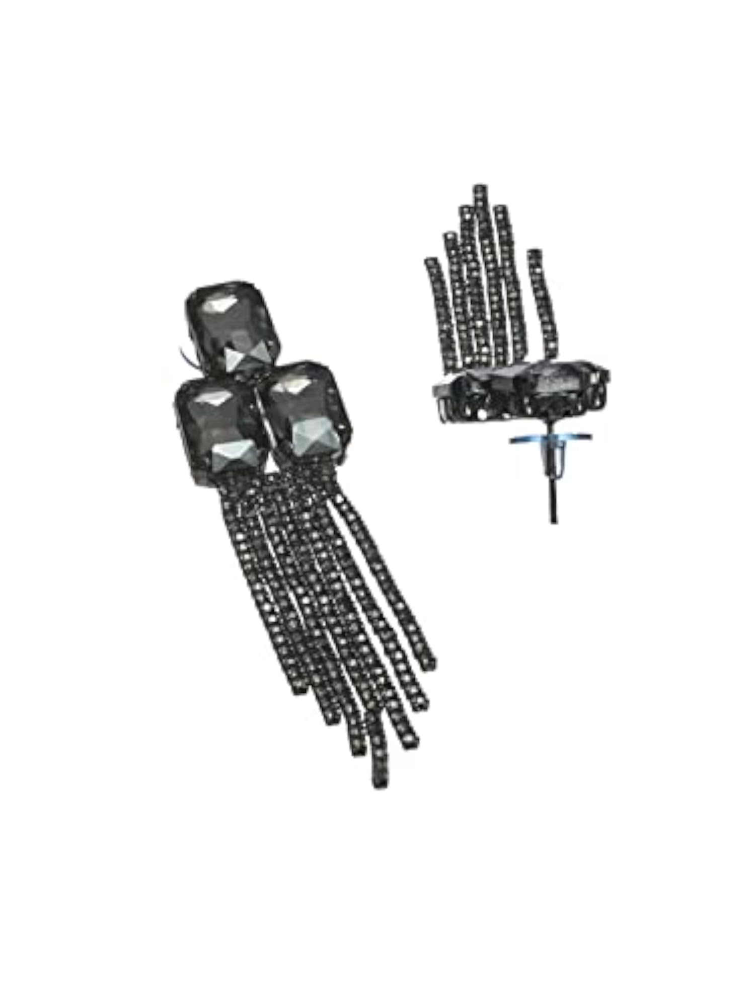 Block Tasseled Drop Earrings