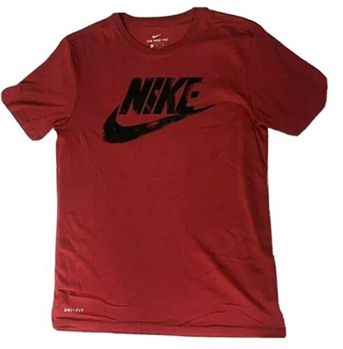 Nike Camiseta de Manga Corta, Mate, Unisex, Adulto, Logo Rojo/Envejecido, M