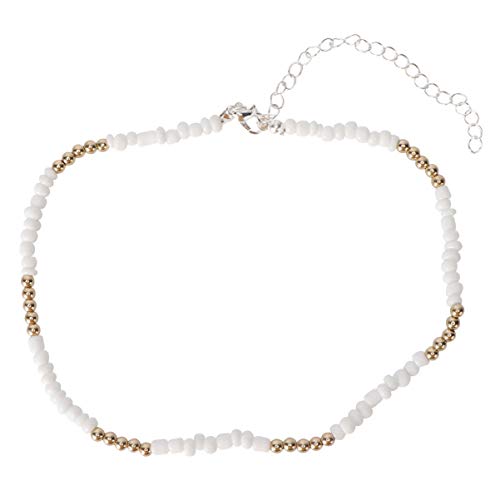 Joyería para Mujer 1 Pieza Collar de Cuentas Gargantilla Boho Collares con Colgantes de Colores Collar de Cadena de Cuello Corto Joyas para clavícula para Mujeres y niñas
