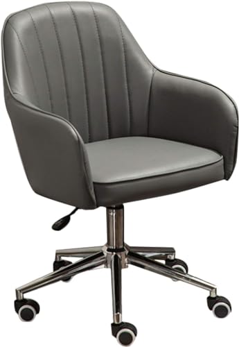 SBCGFY Sillas De Oficina, Cómodas Sillas De Estudio con Ruedas Giratorias De 360 Grados, Color Gris, Talla Única.