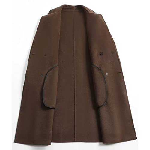 Double-sided Coat Men's Suit Collar Double-sided Tweed Coat Double-breasted Jacket In The Long Section4