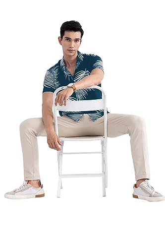 Image of Venisa Men's Cotton Blended Printed Casual Shirt