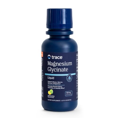 Trace Minerals Magnesium Glycinate Liquid Supplement Lemon Lime 8 fl oz