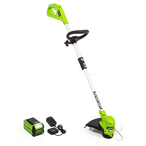 Greenworks 2111702 40-Volt 12-Inch String Trimmer with 2.0 Ah Battery and Charger Included