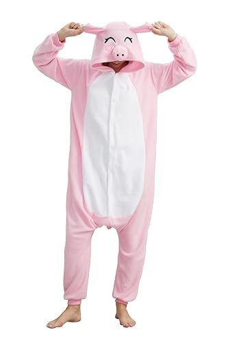 GENGZYMAS Adult Animal Pajamas Cosplay Costume Halloween Sleepwear Small