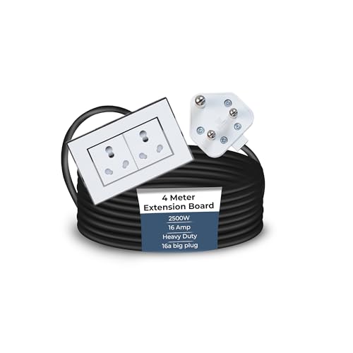Image of Extension Board Heavy Duty Multi Socket 15A /16A /20A (2500 Watts 16A Big Plug and Two 16A Socket, 4 Meter)