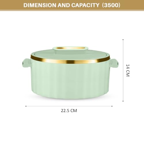 Image of Trueware Celebration Inner Steel Casserole 2900 ML | PU Insulated | BPA Free | Odour Proof | Food Grade| Ideal for Chapatti | Roti | Curd Maker | Thermoware | Hot Pot