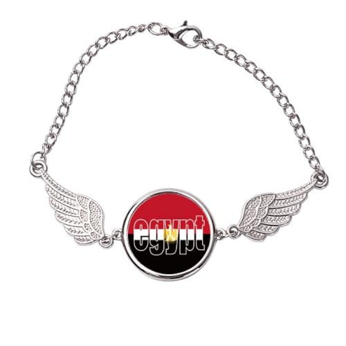Bracelet Égypte et ailes d'ange Art Déco, le bijou en métal idéal pour vos soirées