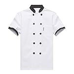 Camisa de Cocinero Cocina Uniforme Manga Corta