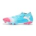 Puma Men's Future Match Firm, Artificial,Ground Soccer Cleats, Hero Blue-White-Sunset Pink AH25, 7.5