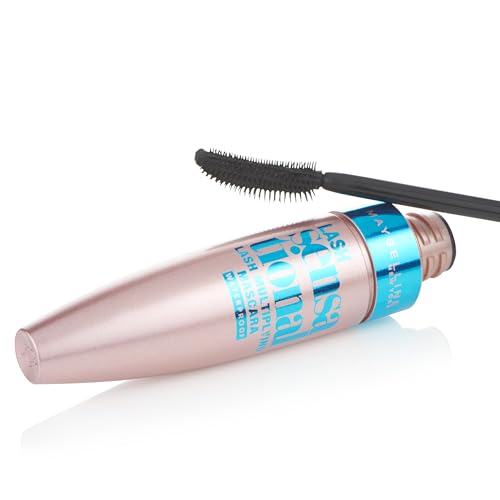 Maybelline Mask, Lash Sensational Waterproof Mascara, Volumizing and Thickening Mascara, Maybelline New York, Lengthening Flake Free Formula, Colour: Black