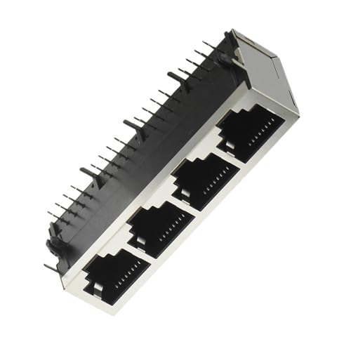 Conector hembra RJ45 de 4 puertos blindado para evitar interferencias de red 3