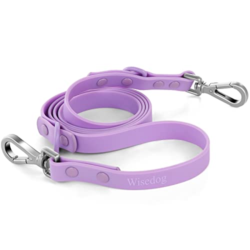 Wisedog Waterproof Dog Leash &ndash; 5ft/6ft Adjustable with 2 Metal Swivel Hooks, Easy to Clean Dog...